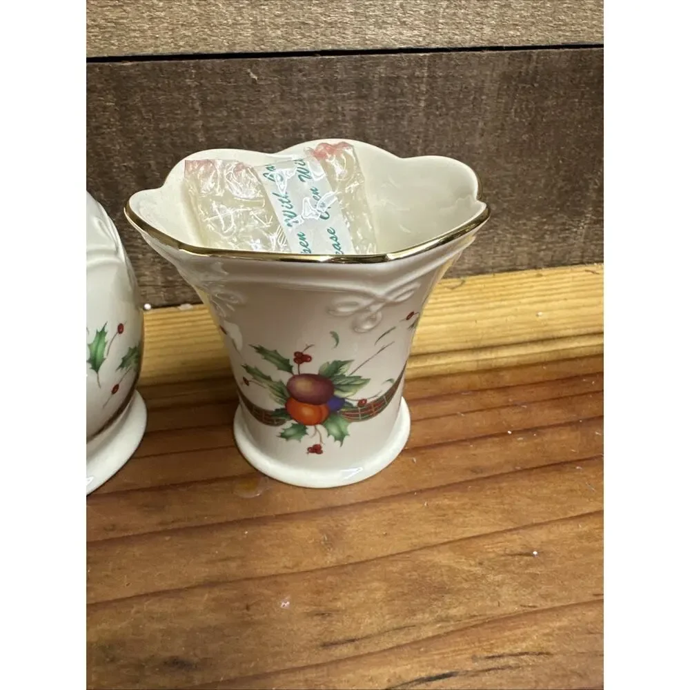 Lenox Holiday Tartan Votives Set of 3 In Box